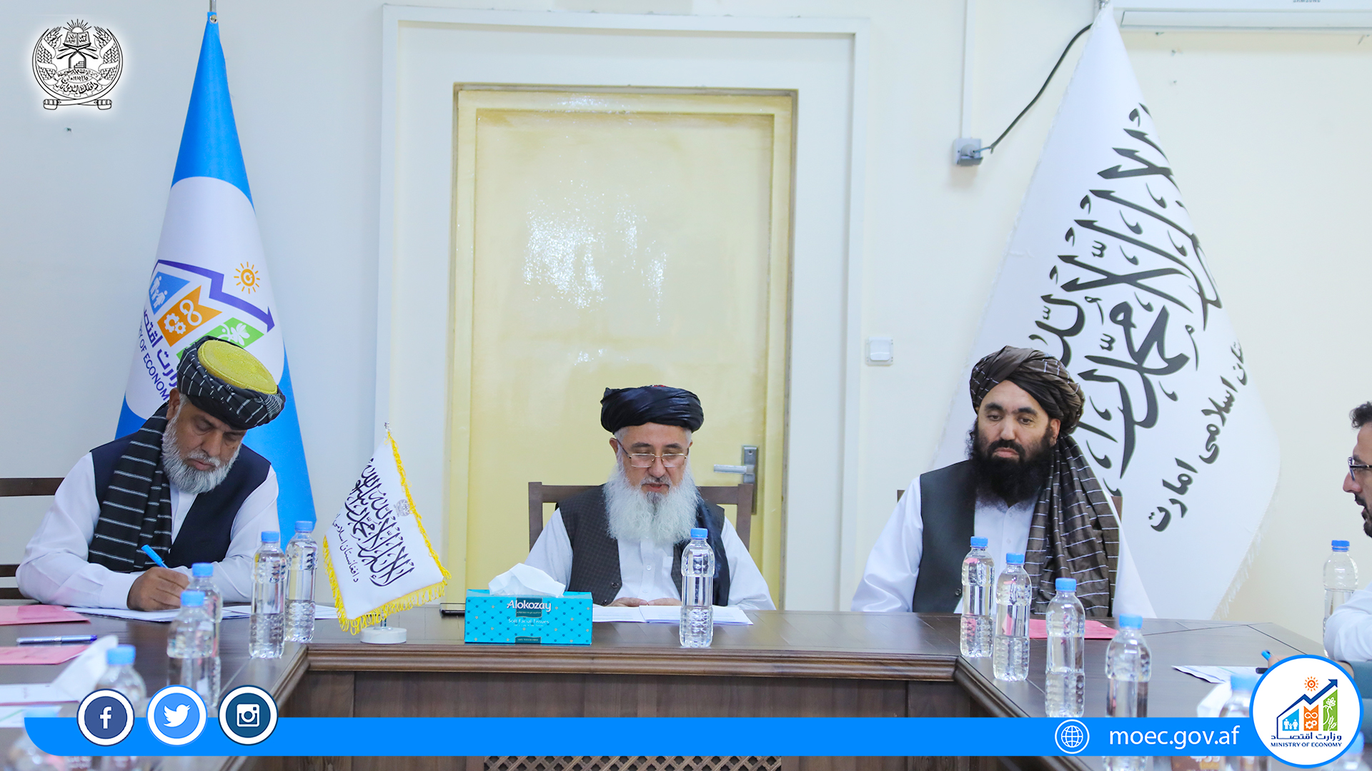 The fifth assembly of the Supreme Transport Commission was held under the chairmanship of Alhaj Qari Din Mohammad "Hanif", Acting Minister of Economy