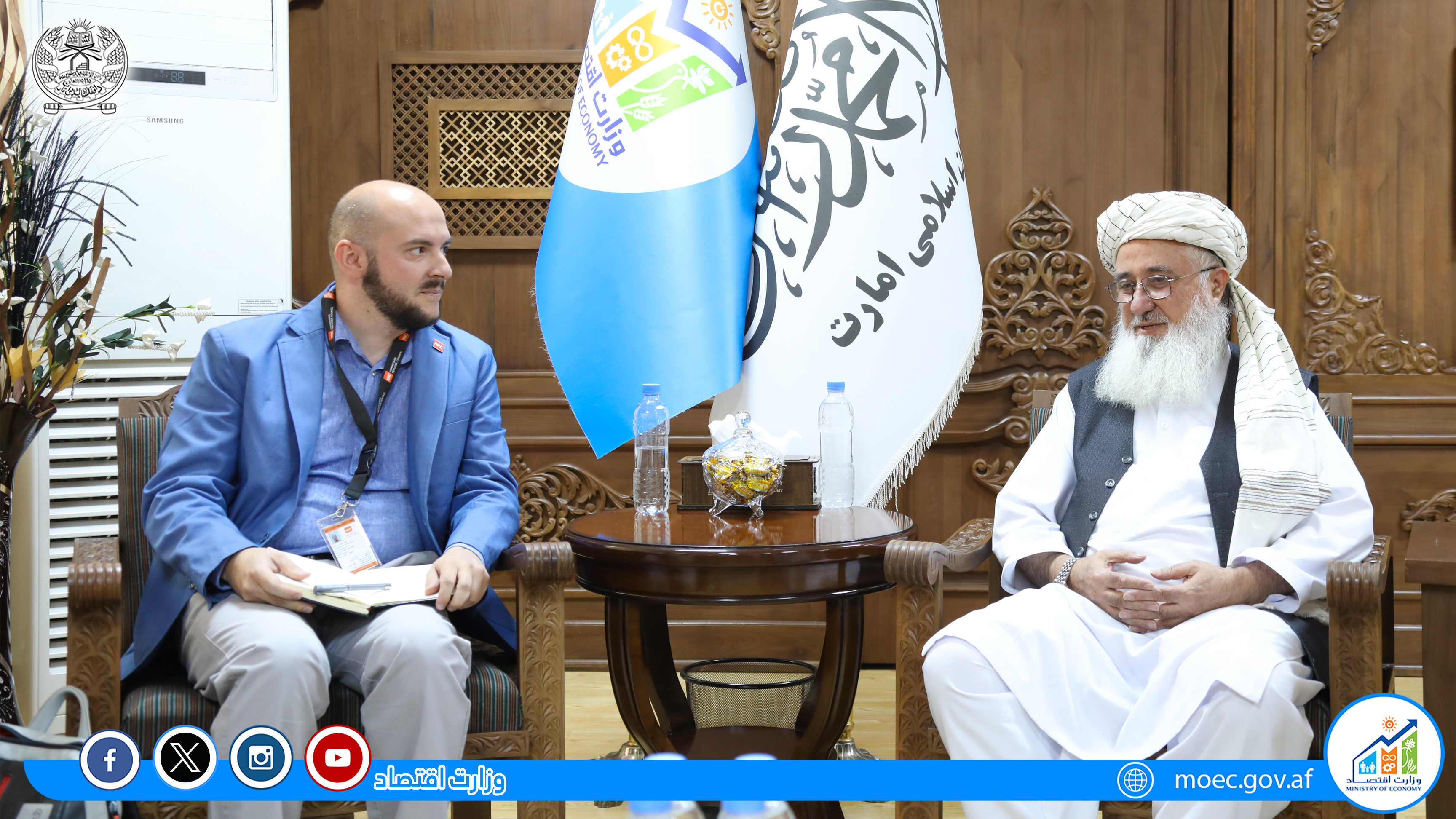 دیدار و گفتگوی وزیر اقتصاد با رئیس ان‌آر‌سی پیرامون مشکلات بیجاشدگان و کمک‌های اضطراری